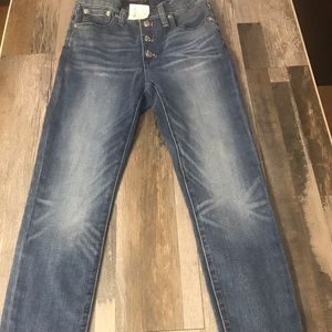 J Crew high-rise skinny jean button fly light rinse size 28 NWT